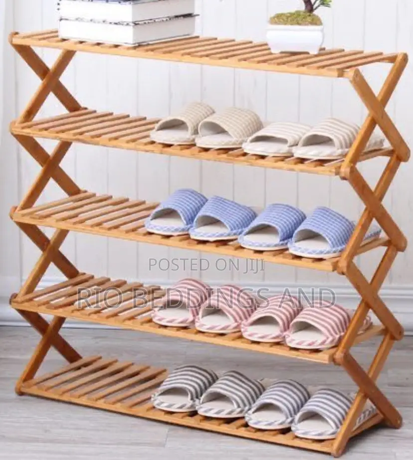 Wooden Shoe Rack With 4 Layers
