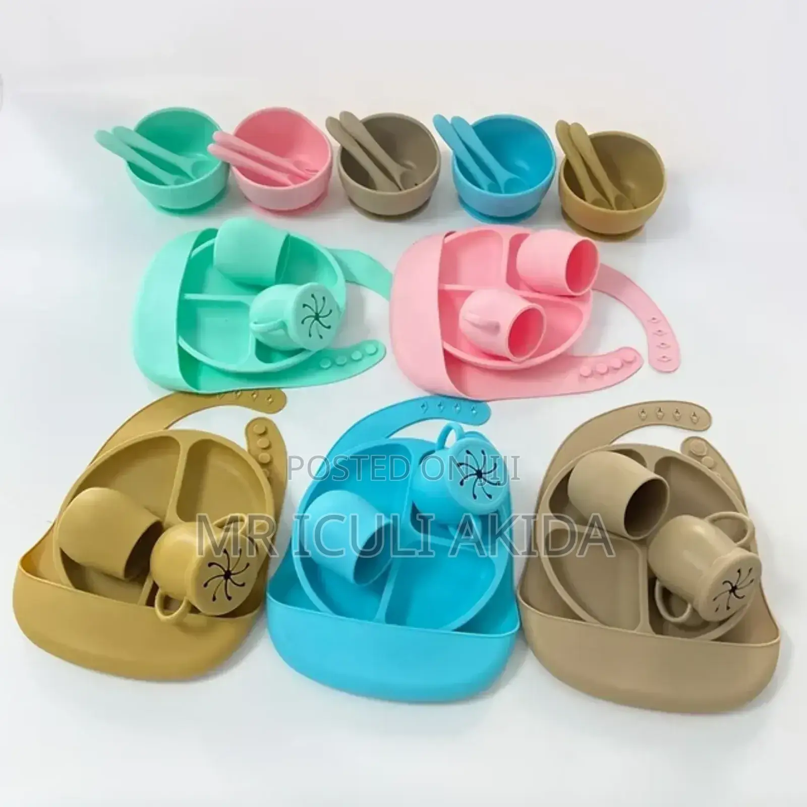 Suction Silicone Baby Toddler Feeding Set/Kit