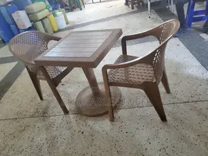 Restaurant/Bar Plastic Table and 2 Chairs