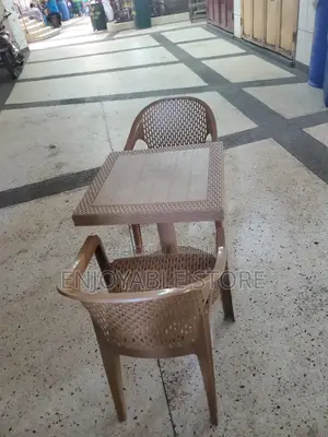 Restaurant/Bar Plastic Table and 2 Chairs