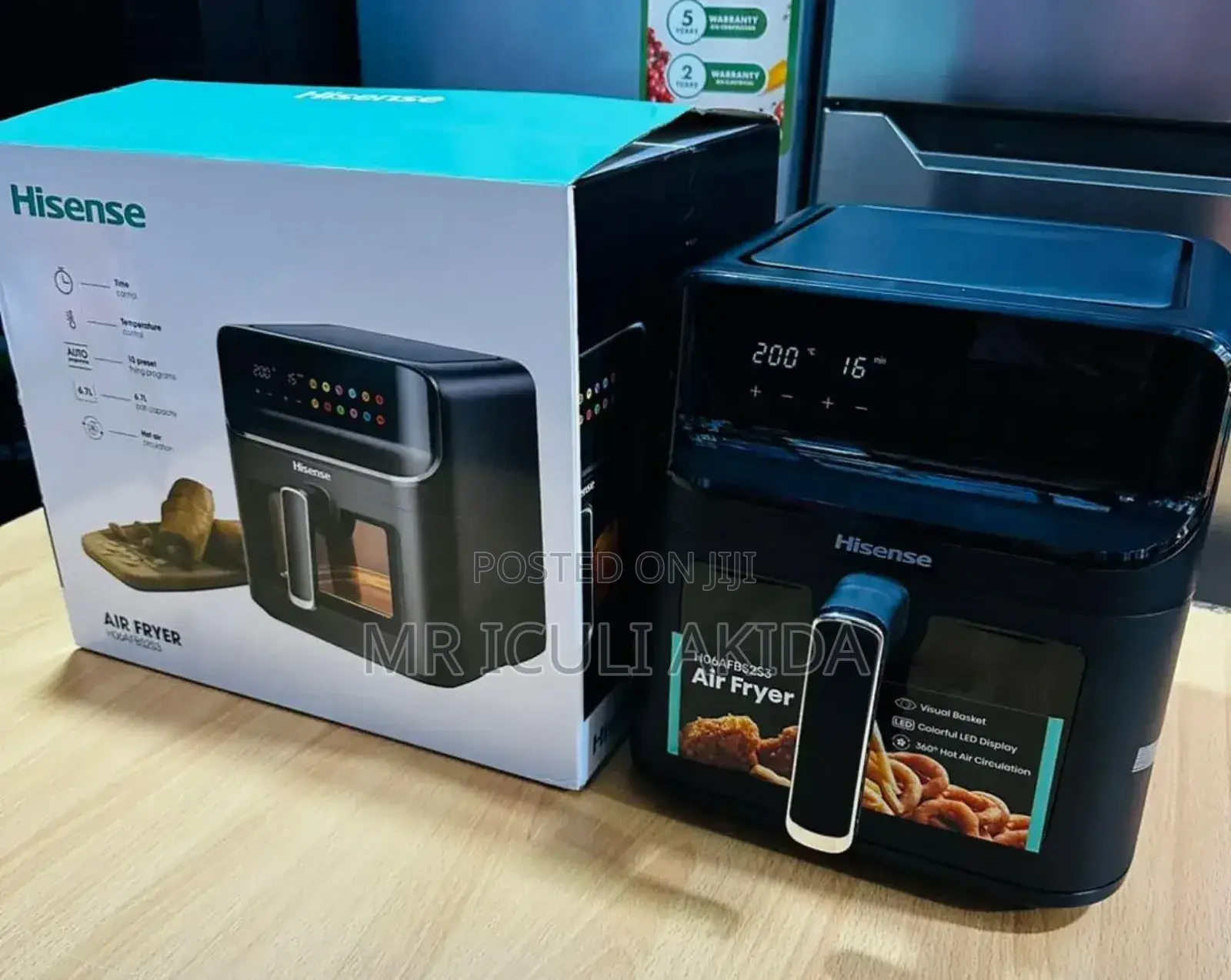 Hisense 6.7ltrs Digital Air Fryer WTH Large Cooking Window