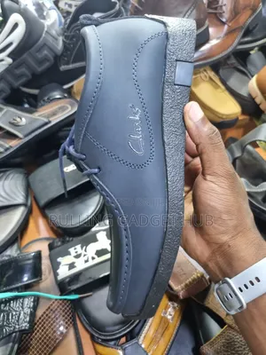 Blue Leather Clarks for Men