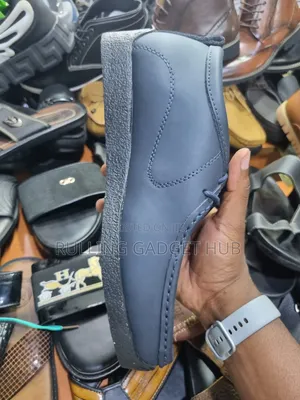 Blue Leather Clarks for Men