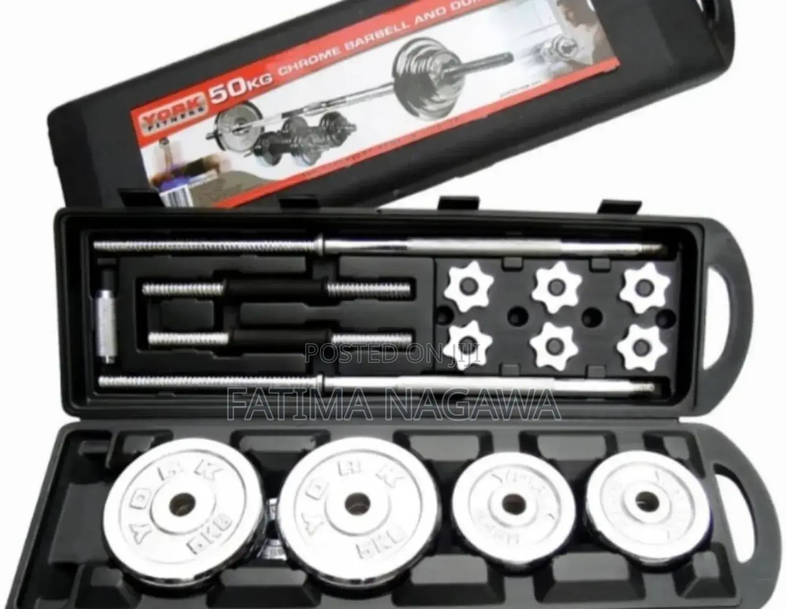 Brand New Cast Iron 50kg Dumbell Durable Set