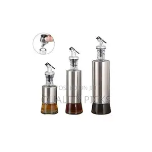 3 PCS Glass Vinegar Cooking Oil Dispensers Sauce Sprayer
