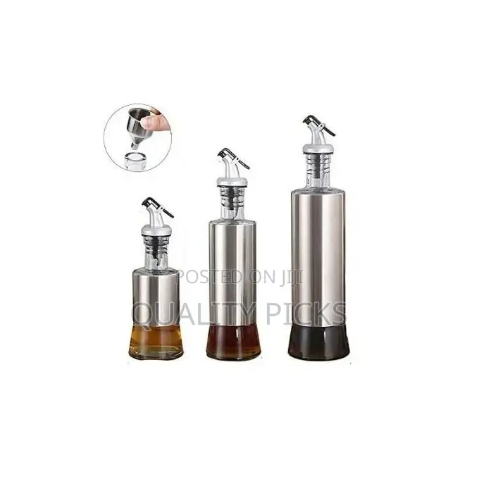3 PCS Glass Vinegar Cooking Oil Dispensers Sauce Sprayer