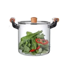 4.5litre Glass Saucepan With Lid for Cooking Glass Pot