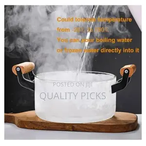 4.5litre Glass Saucepan With Lid for Cooking Glass Pot