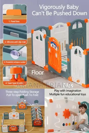 Photo - Interactive Square Playpen for Safety and Fun