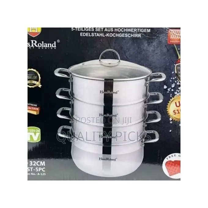 32cm - 4 Layer Stainless Steel Food Saucepan and Steamer Pot