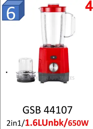 Geepas Blender GSB 44107 2in1/1.6lunbk/650w
