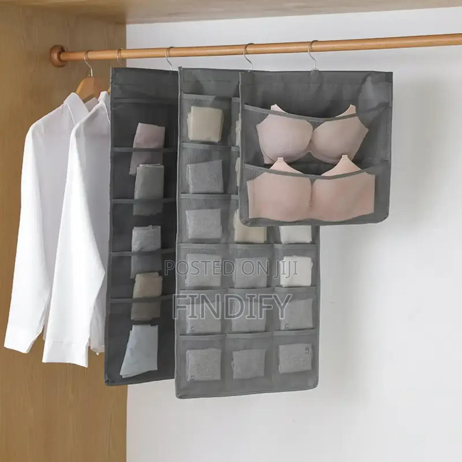 Doublesided Hanging Bag Underwear Bra Sock Storage Organiser