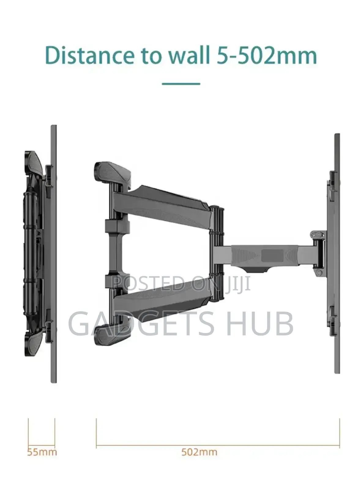 Double Arm Tilt Swivel Vista Full Motion Tv Wall Mount 32-86