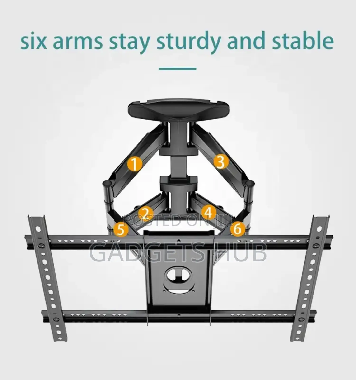 Double Arm Tilt Swivel Vista Full Motion Tv Wall Mount 32-86