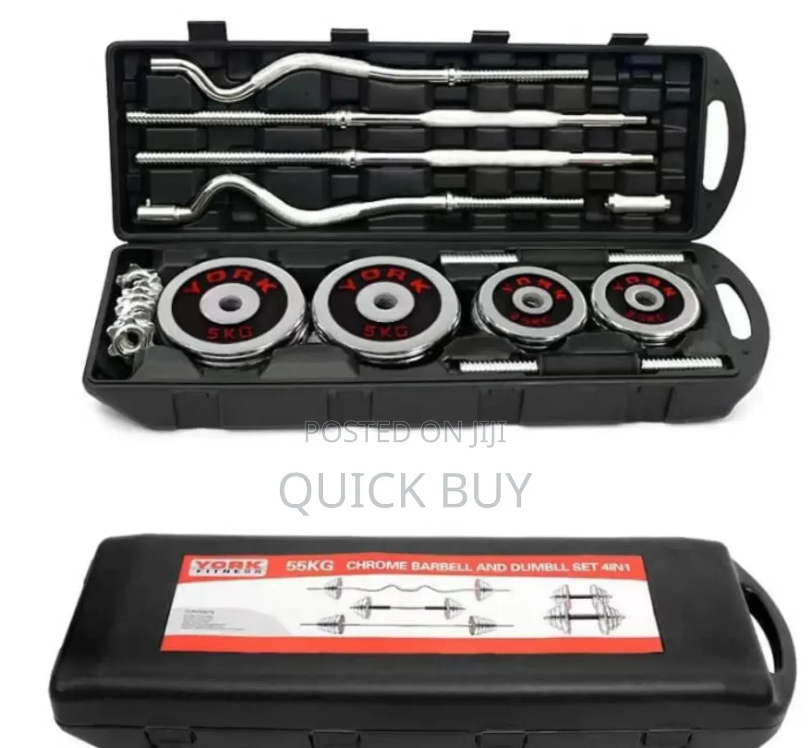 Modern Gym YORK Fitness Adjustable Dumbbell Barbell Set 55kg