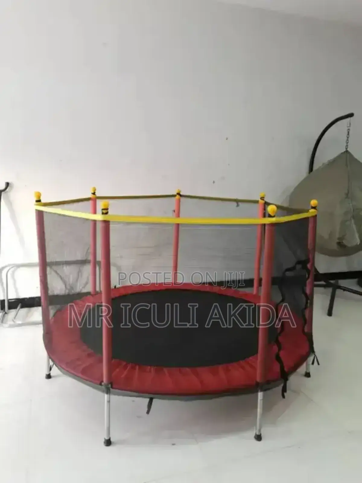 6ft Kids Fitness Round Trampoline WTH Safety Protective Net