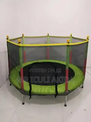 6ft Kids Fitness Round Trampoline WTH Safety Protective Net