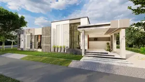 Modern Flat Roof Family House Designs