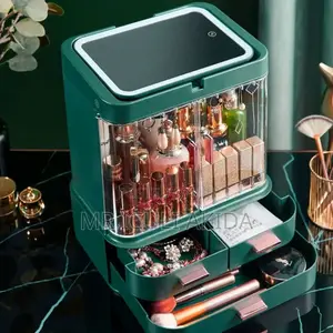 Desktop Cosmetics Jewellery Storage Organiser With Mirror