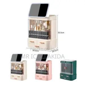 Desktop Cosmetics Jewellery Storage Organiser With Mirror
