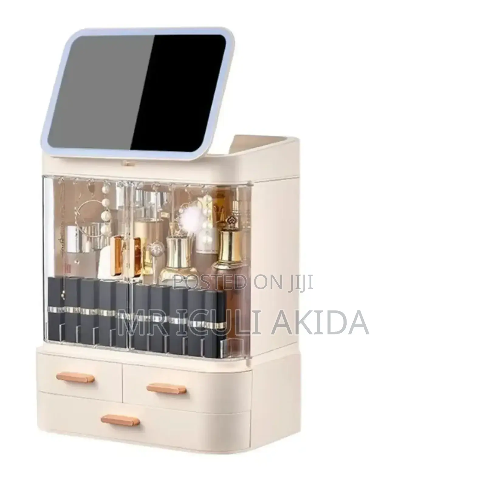 Desktop Cosmetics Jewellery Storage Organiser With Mirror