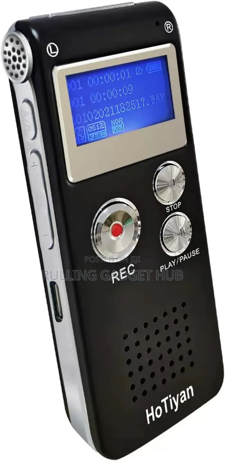 8GB Digital Voice Recorder With Voice Activation, 20hrs Batt