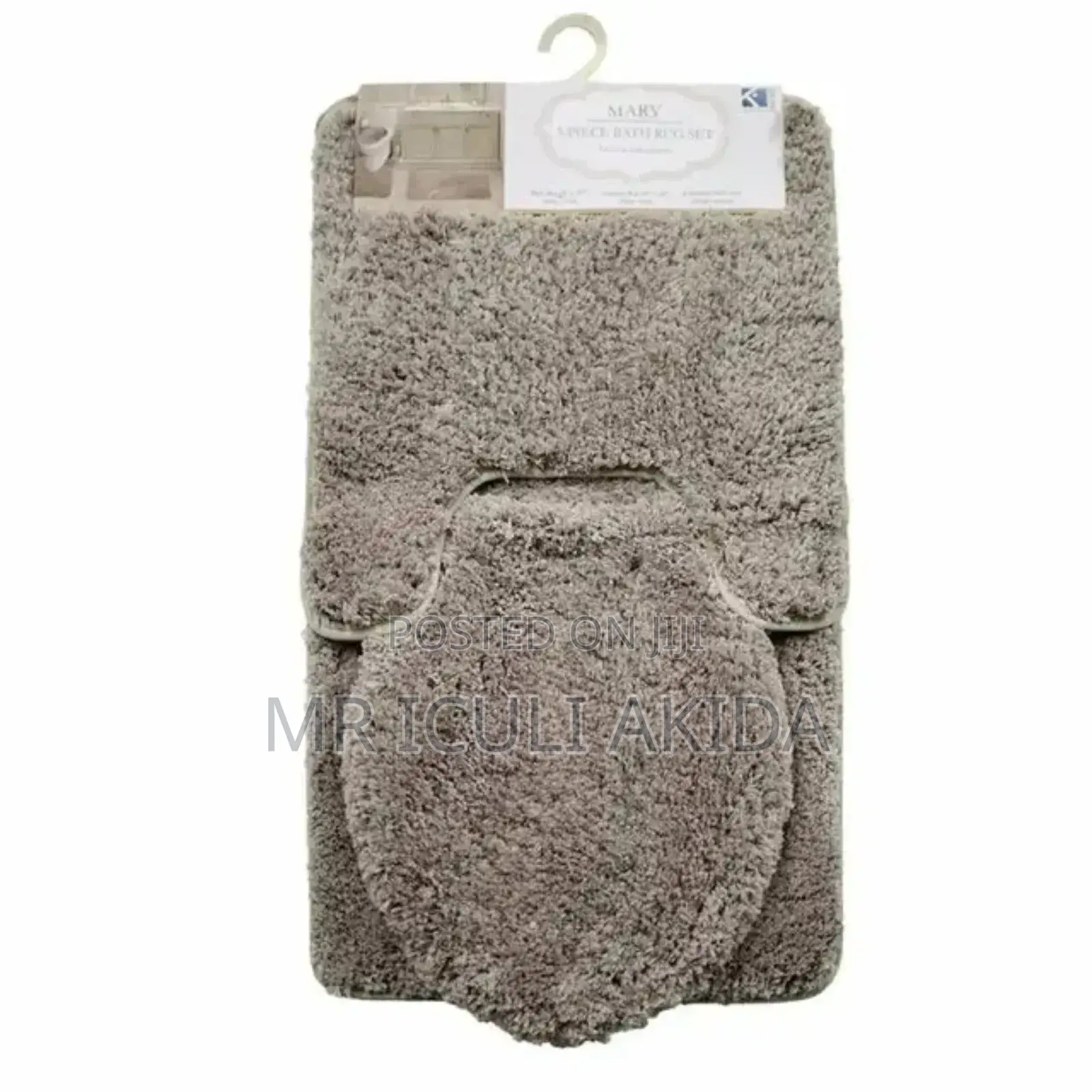 Shaggy 3pcs Toilet Lid Cover,Mat Floor Carpet Non Slip Set