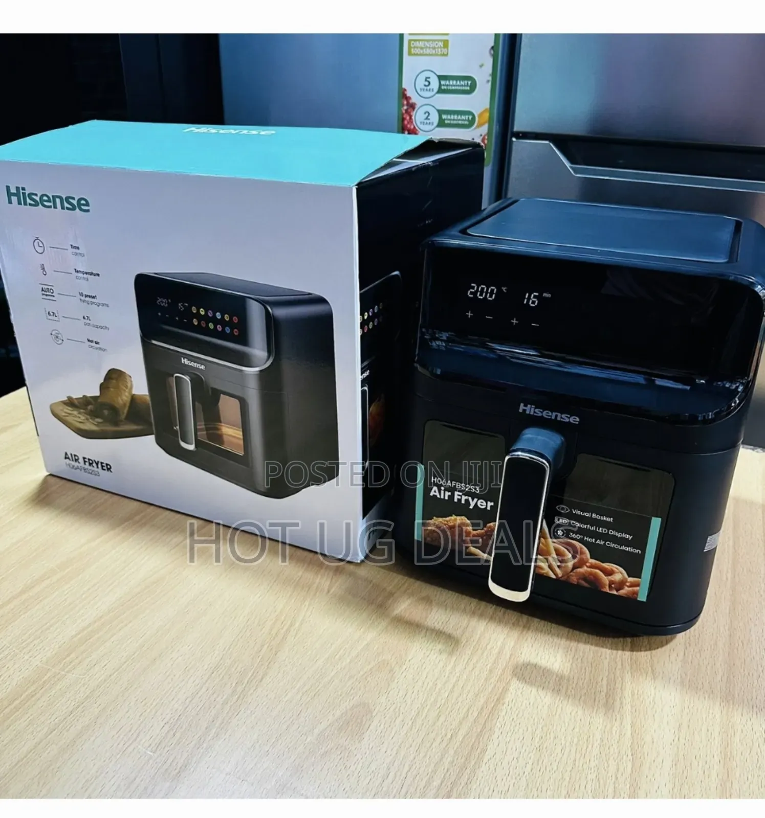 Hisense, 6.3l Air Fryer, Power 1700 W, With Led Display