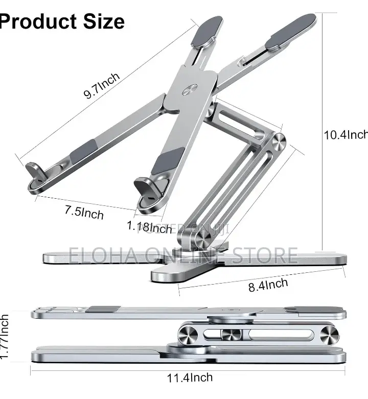 Adjustable Laptop Stand With 360 Rotating Base