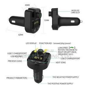 Bluetooth FM Wireless in-Car Radio Adapter Music Player