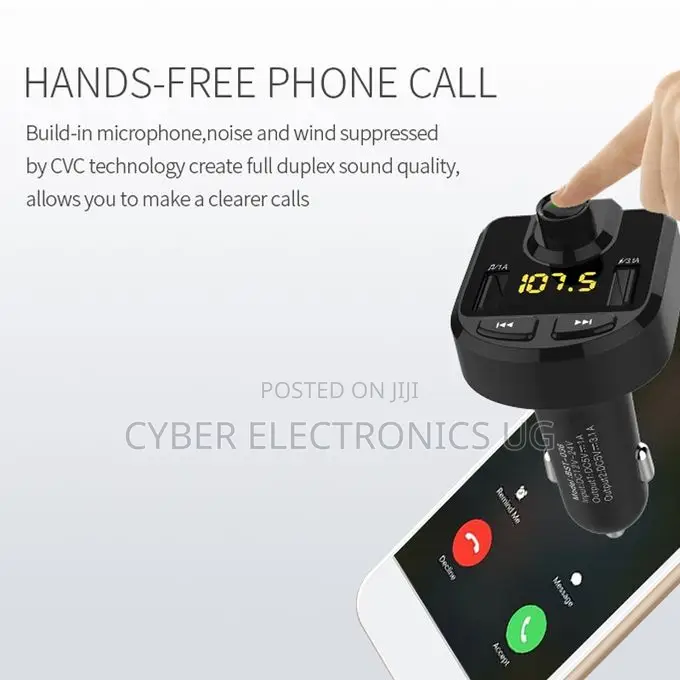 Bluetooth FM Wireless in-Car Radio Adapter Music Player