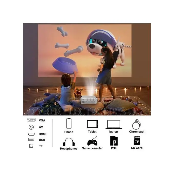 Smart T5 Hd Led Projector With Youtube Connect With Phone