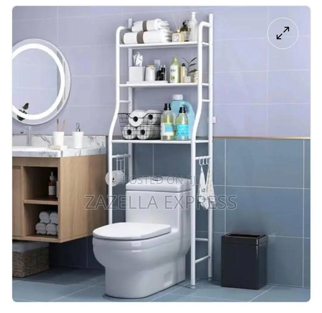 Metallic 3 Tier Toilet Rack/Bathroom Rack With Towel Holder