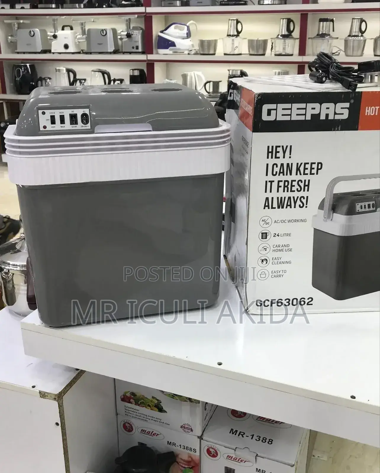 24litrs Geepas Hot/Cold Mini Car Fridge Works Both AC DC