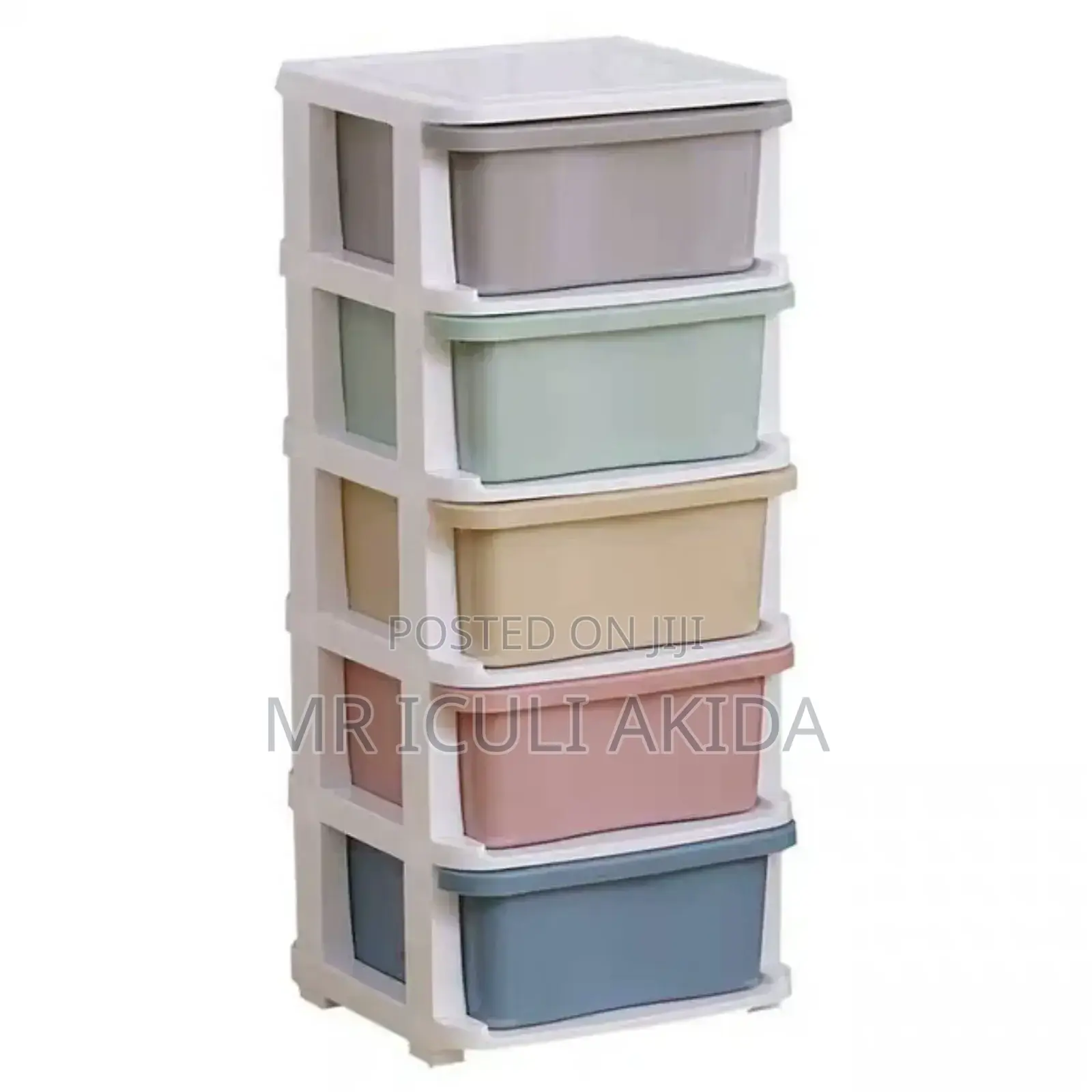 Plastic Storae Drawer Trolley Organiser With Shelves