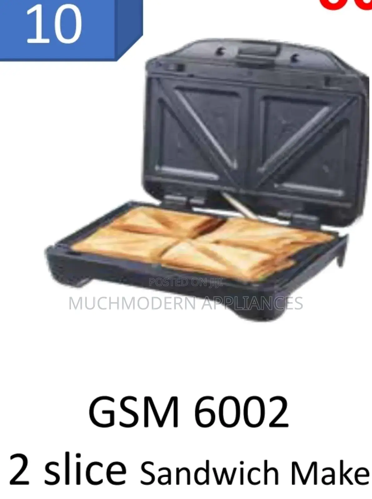 Geepas GSM 6002
2 Slice Sandwich Make