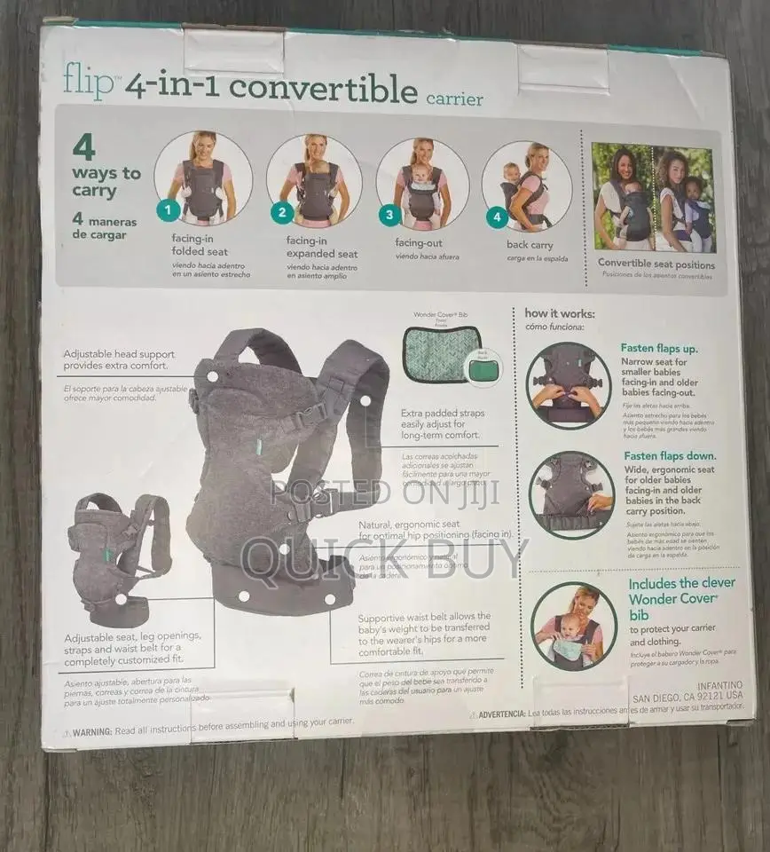 Infantino Flip 4-in-1 Convertible Baby Carrier