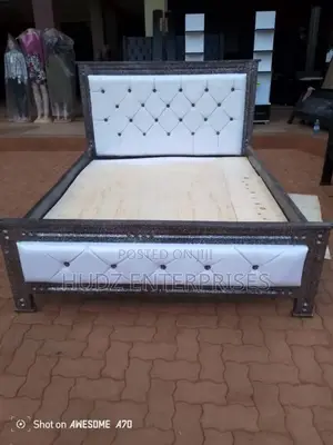 White Leather Bed