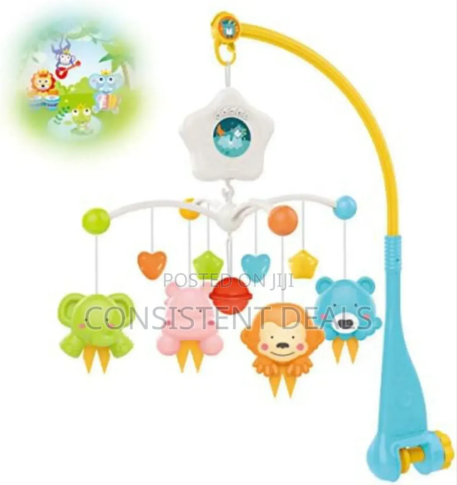 Baby Crib Mobile Bed Bell With Projector and Music