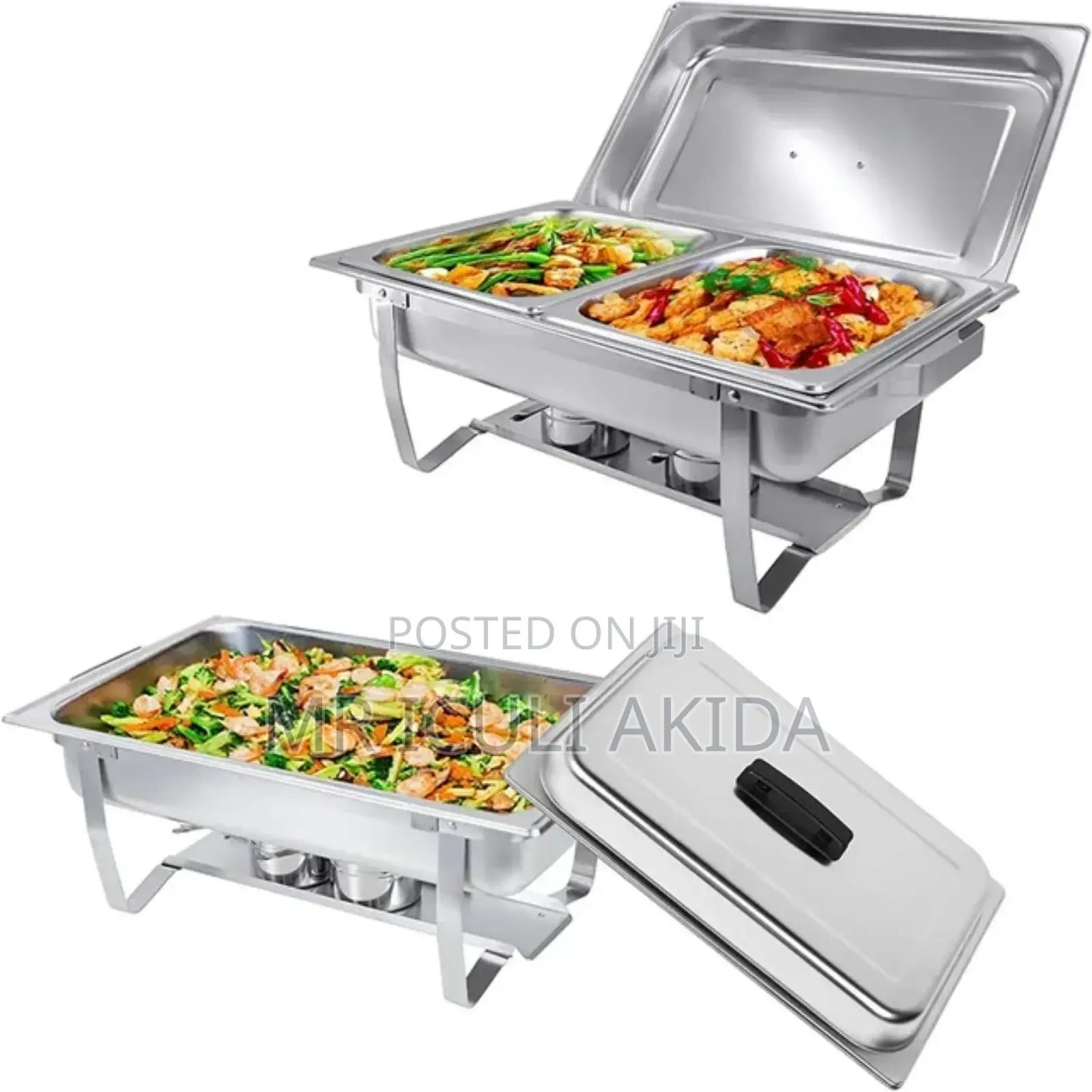 11ltrs Double Pan Chafing Dish Food Warmer Container