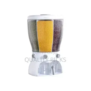 4 Grid Rotating Cereal Food Rice Bucket Storage Dispenser
