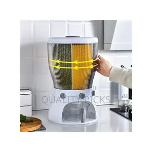 4 Grid Rotating Cereal Food Rice Bucket Storage Dispenser