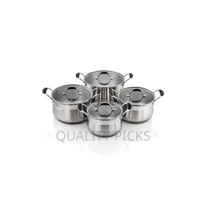 12 Pieces Stainless Steel Saucepans Cookware Pots Pans
