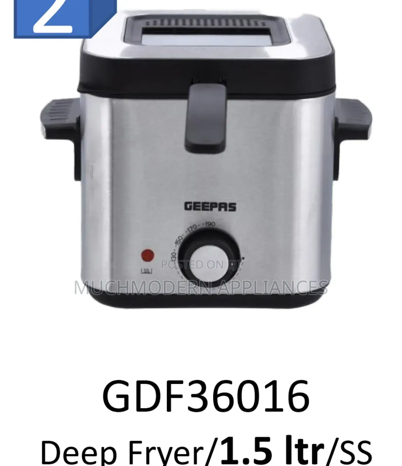 Geepas GDF36016
Deep Fryer/1.5 LTR/Stainless Steel