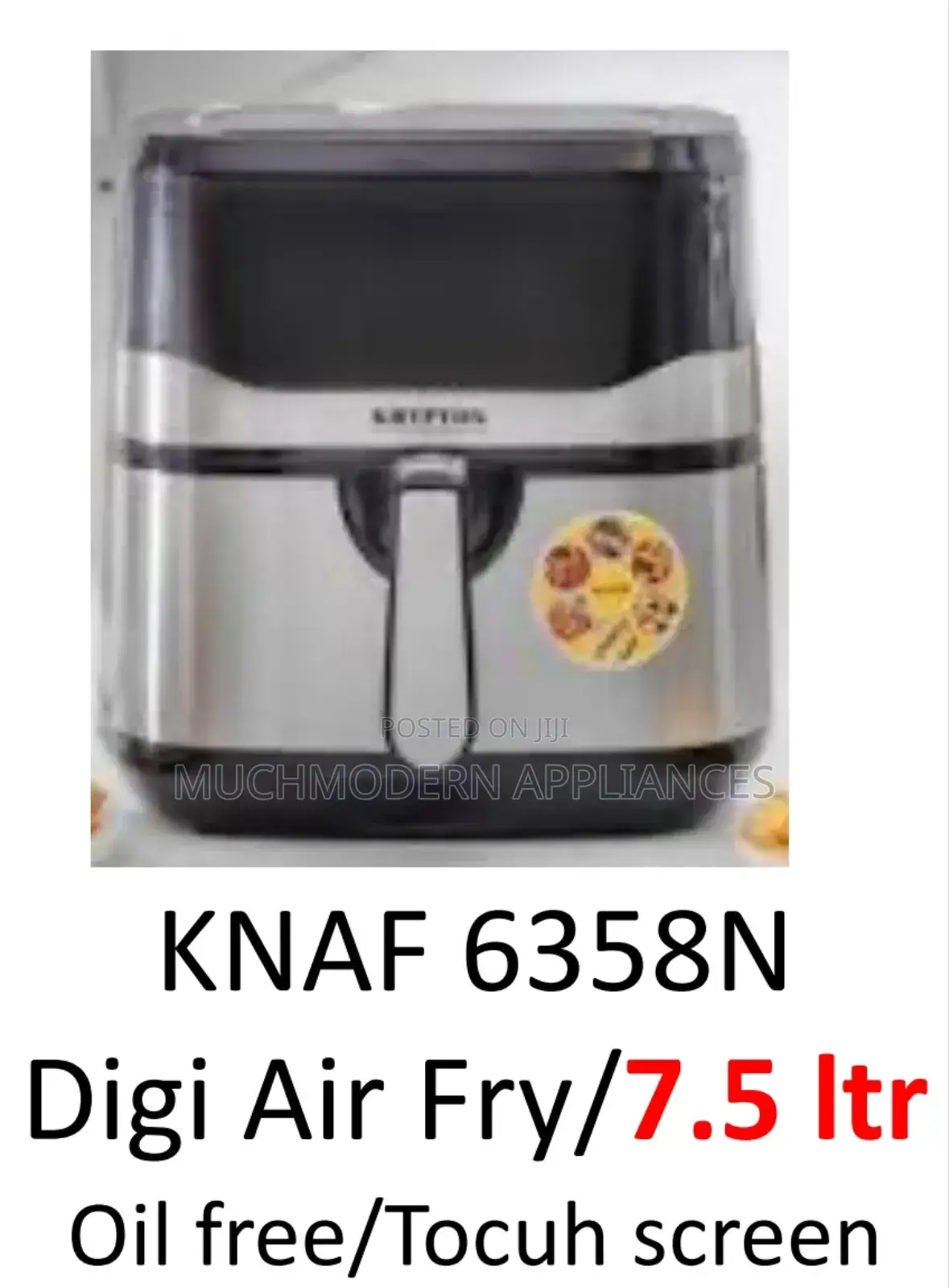 Geepas Digital Air Fryer KNAF 6358N
/7.5l /Tocuh Screen
