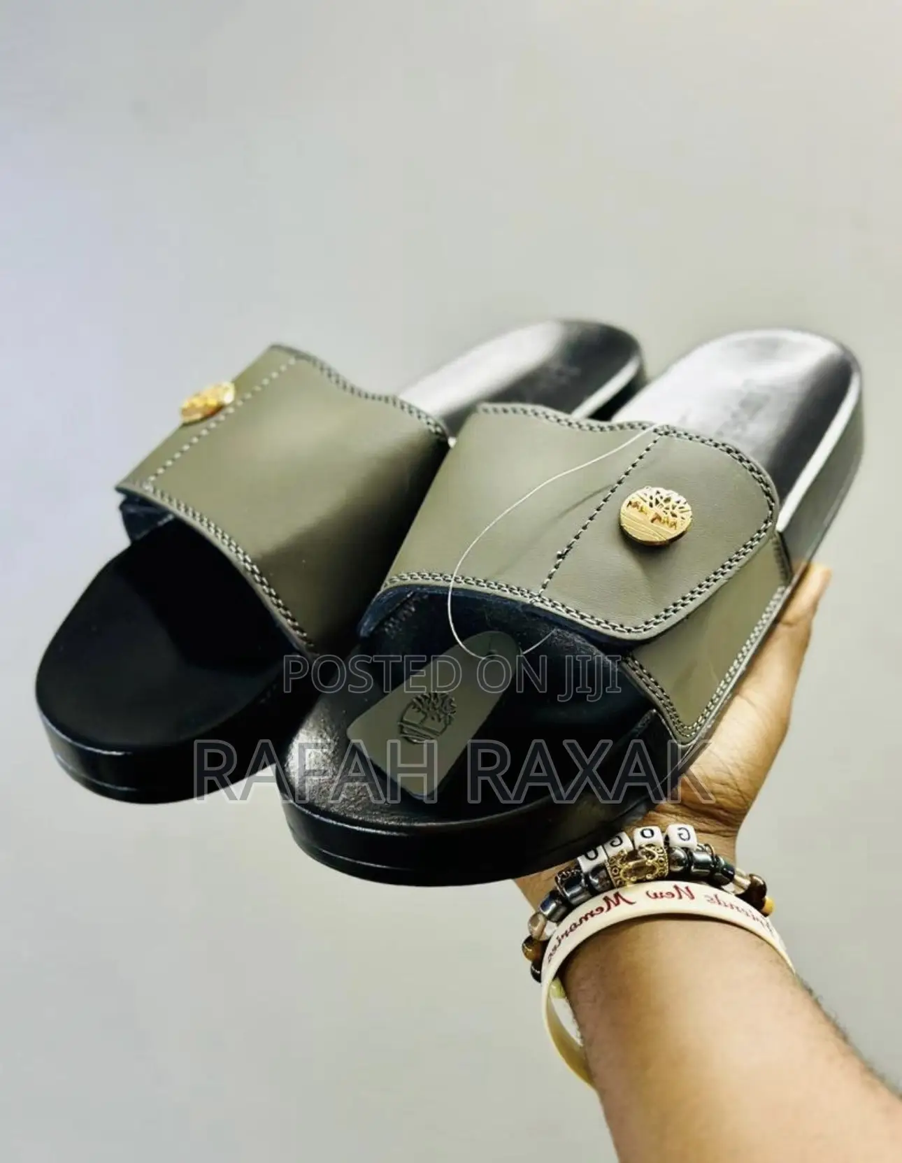 Original Timberland Casual Push in Leather Sandals