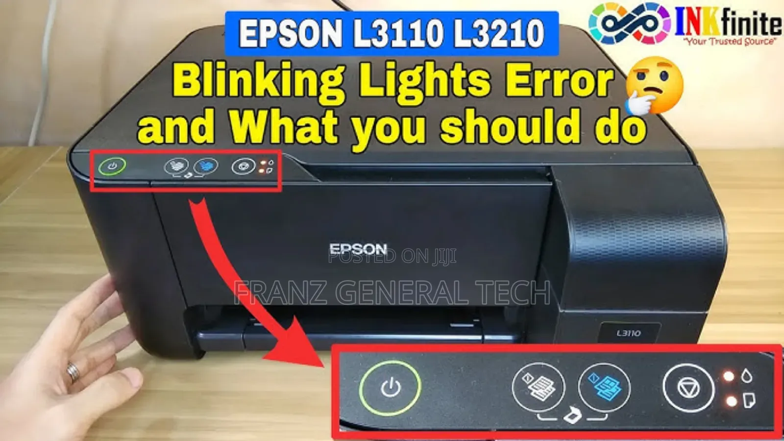 Epson Reset Keys for Red Blinking Light or Wasted Ink Pads.