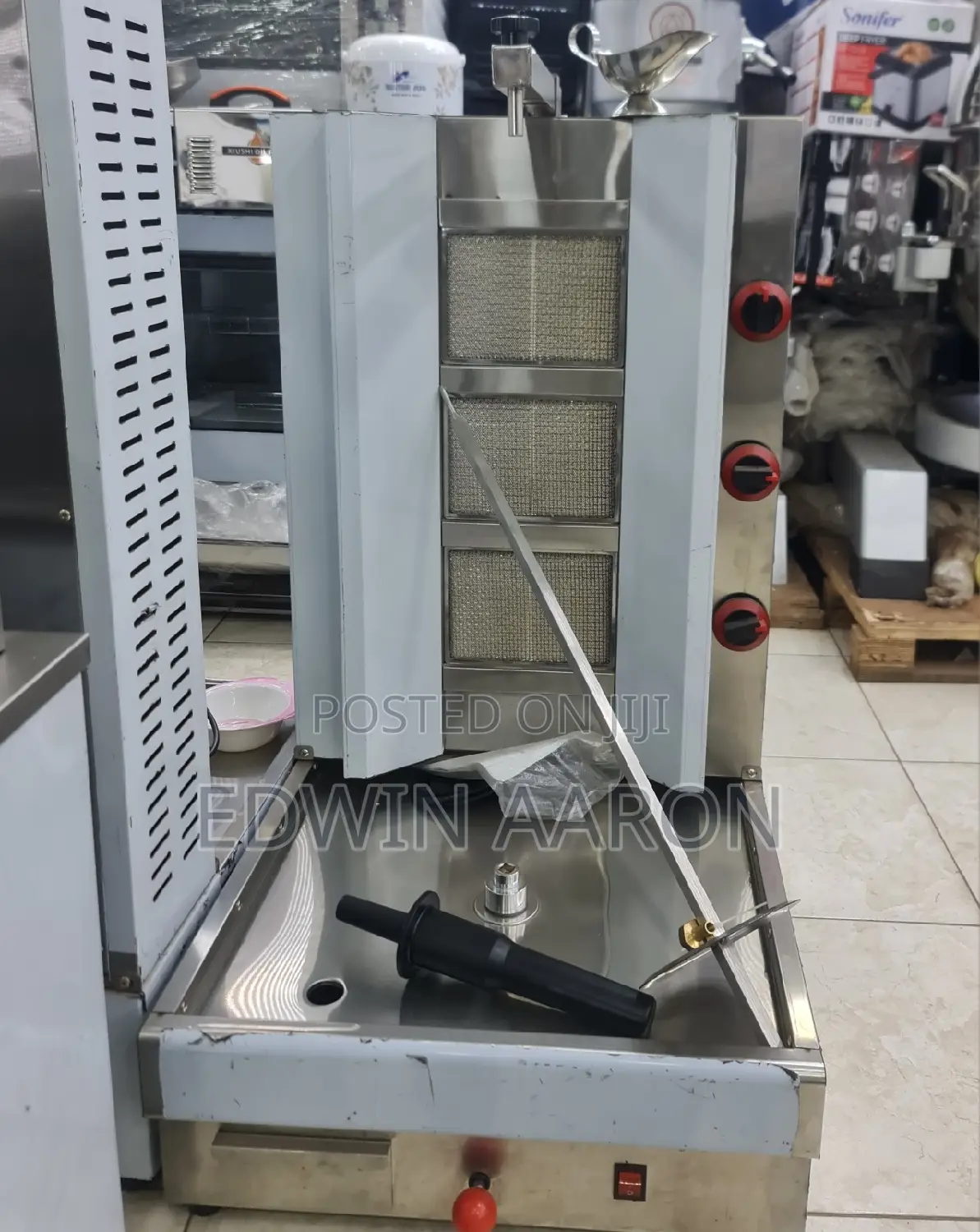 Commercial Gas Sharwarma Machine (3 Burners)