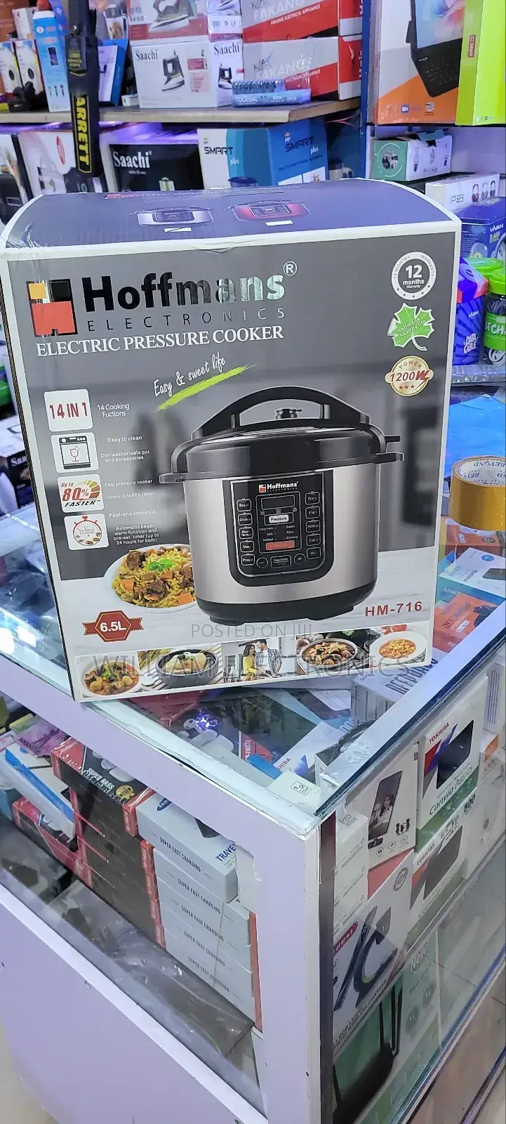 Silver Electric Pressure Cooker 14in1/6.5l Pressure Cooker
