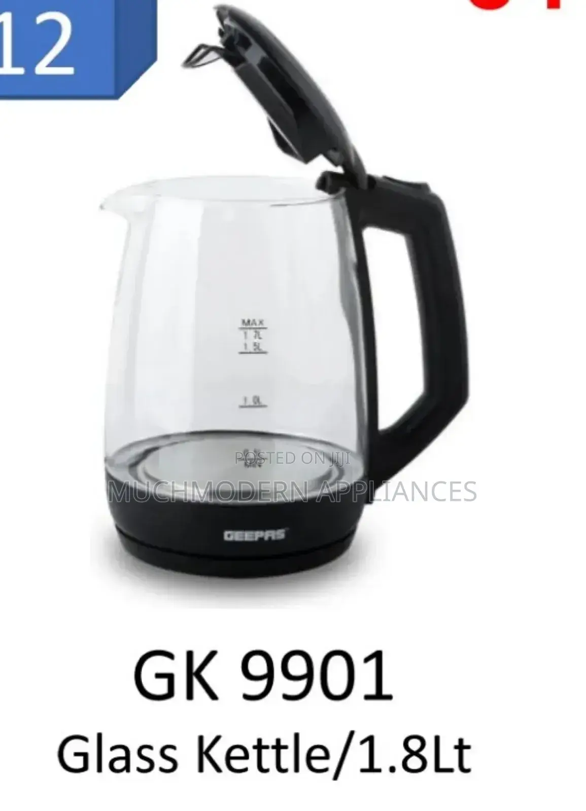 GK 9901glass Kettle/1.8lt